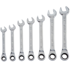 STANLEY® 7 Piece Metric Ratcheting Combination Wrench Set – 12 Point - Industrial Tool & Supply