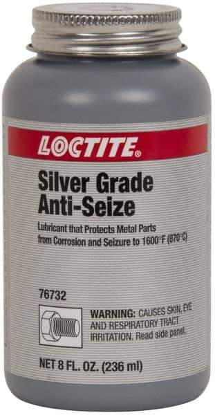 Loctite - 8 oz Can High Temperature Anti-Seize Lubricant - Silver Colored, 1,600°F, Silver Colored, Water Resistant - Industrial Tool & Supply