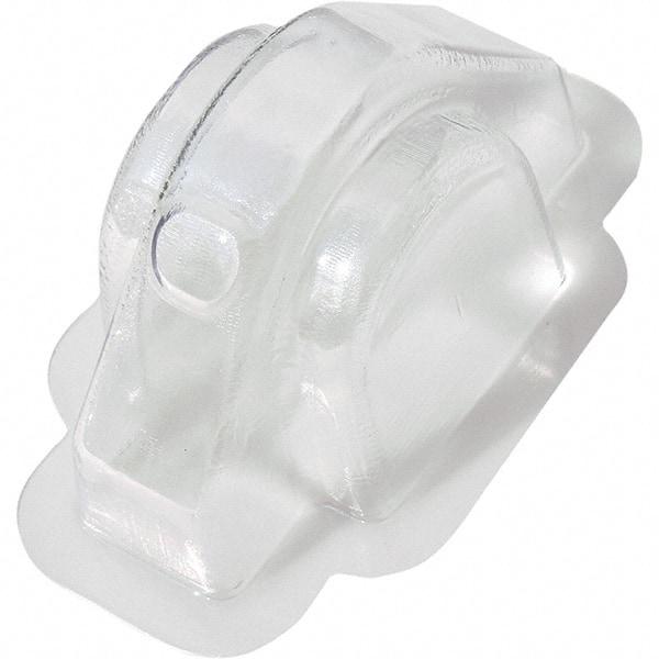 Made in USA - Plastic Housing Plastic Bearing Flange Mount - 2-3/4" Wide x 2-15/16" Outside Diam - Industrial Tool & Supply