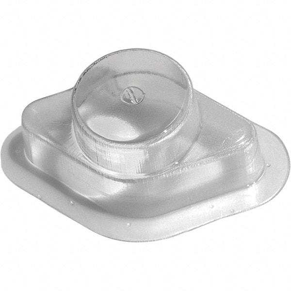 Made in USA - Plastic Housing Plastic Bearing Flange Mount - 2-9/16" Wide x 2-3/4" Outside Diam - Industrial Tool & Supply