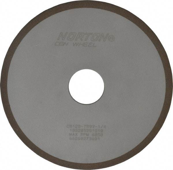 Norton - 6" Diam x 1-1/4" Hole x 1/8" Thick, 120 Grit Surface Grinding Wheel - CBN, Type 1A1, Fine Grade, Resinoid Bond - Industrial Tool & Supply