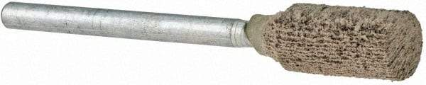 Norton - 1/4" Head Diam x 1/2" Thickness, W163, Cylinder End, Mounted Point - Fine Grade, 120 Grit, 59,990 RPM - Industrial Tool & Supply