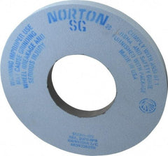 Norton - 12" Diam x 5" Hole x 1" Thick, I Hardness, 60 Grit Surface Grinding Wheel - Ceramic, Type 1, Medium Grade, 2,070 Max RPM, Vitrified Bond, No Recess - Industrial Tool & Supply