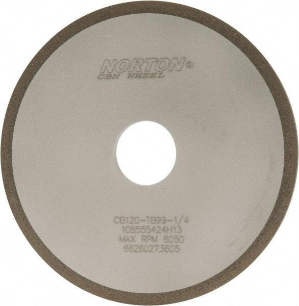 Norton - 6" Diam x 1-1/4" Hole x 1/4" Thick, 120 Grit Surface Grinding Wheel - CBN, Type 1A1, Fine Grade, Resinoid Bond - Industrial Tool & Supply