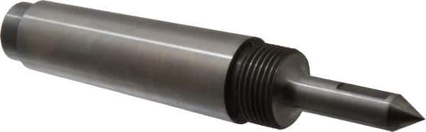 Riten - 1/2" Head Diam, Steel Long Point Solid Dead Center - 4MT Morse Taper, 1/2" Point Diam, 2" Point Length, 2-5/8" OAL - Industrial Tool & Supply