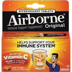 Airborne - Orange Flavor Immune Support Tablets - Vitamins/Supplements - Industrial Tool & Supply