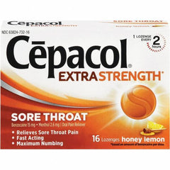 Cepacol - Honey Lemon Flavor Cough Drop Lozenges - Sore Throat Relief - Industrial Tool & Supply
