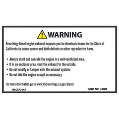 NMC - Safety & Facility Labels Message Type: Hazardous Materials Header: WARNING - Industrial Tool & Supply