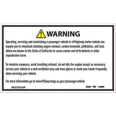 NMC - Safety & Facility Labels Message Type: Hazardous Materials Header: WARNING - Industrial Tool & Supply