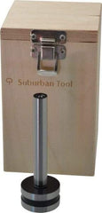 Suburban Tool - 1/2 Inch Cylinder Diameter, 1-7/16 Inch Base Diameter, 4-1/4 Inch High, Magnetic Base, Steel Cylinder Square - 0.0001 Inch Accuracy, Includes Wooden Storage Case - Industrial Tool & Supply