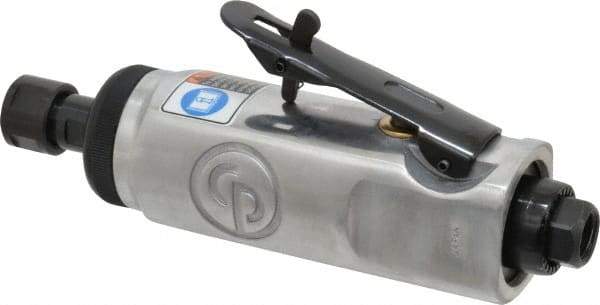 Chicago Pneumatic - 1/4" Collet, Straight Handle, Straight Air Die Grinder - 24,000 RPM, Rear Exhaust, 21 CFM, 0.5 hp, 6.21 bar, 1/4" Inlet - Industrial Tool & Supply
