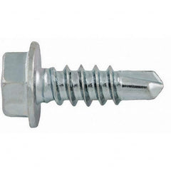 DeWALT Anchors & Fasteners - #6-20, Hex Washer Head, Hex Drive, 3/8" Length Under Head, #2 Point, Self Drilling Screw - Industrial Tool & Supply