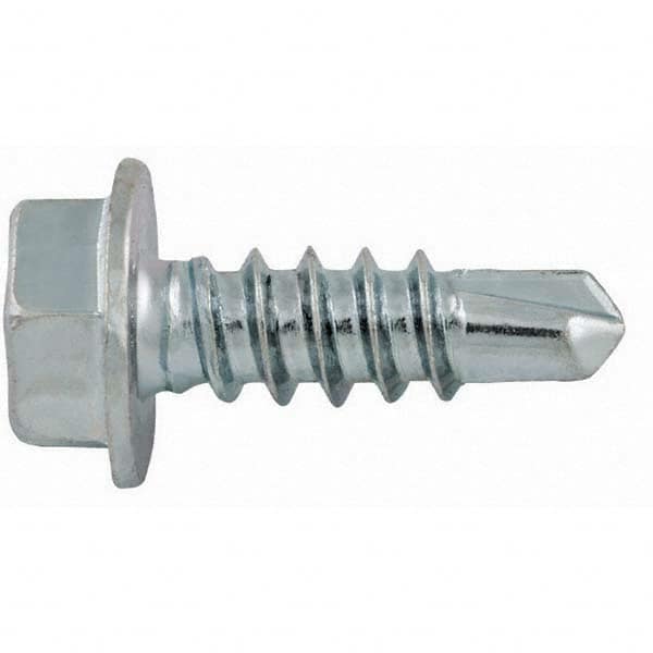 DeWALT Anchors & Fasteners - #8-18, Hex Washer Head, Hex Drive, 1-1/2" Length Under Head, #2 Point, Self Drilling Screw - Industrial Tool & Supply