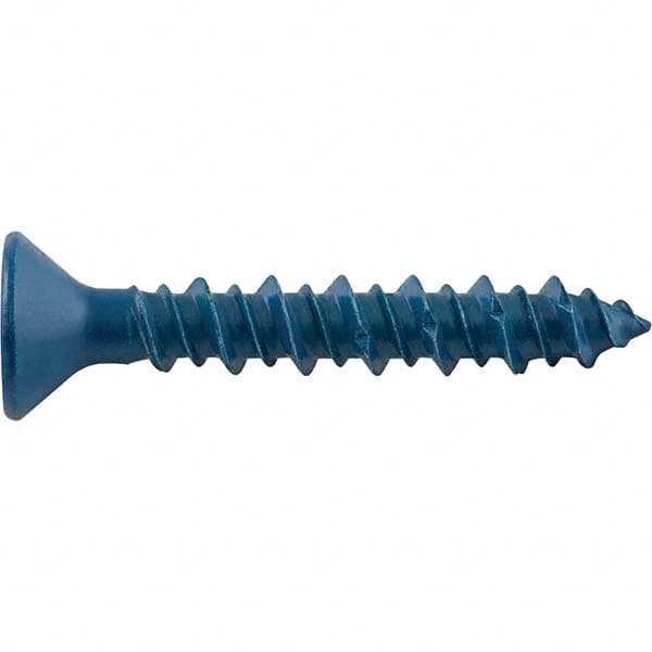 DeWALT Anchors & Fasteners - 1/4" Diam, 1-1/4 Overall Length, Phillips Drive Concrete Screw & Masonry Fastener - Industrial Tool & Supply