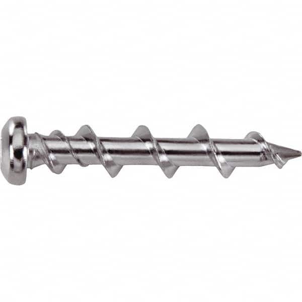 DeWALT Anchors & Fasteners - 1/4" Diam, 1-1/4 Length Under Head, Robertson Drive Concrete Screw & Masonry Fastener - Industrial Tool & Supply