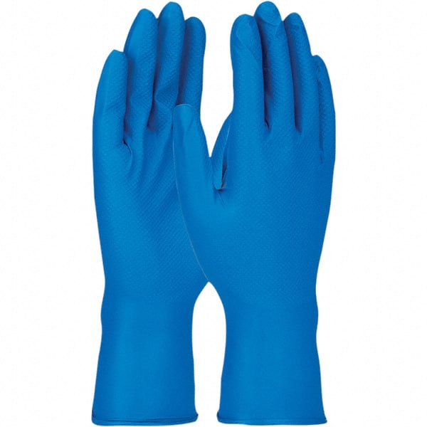 Disposable Gloves: Size 2X-Large, 8 mil, Nitrile Blue, 12″ Length, FDA Approved