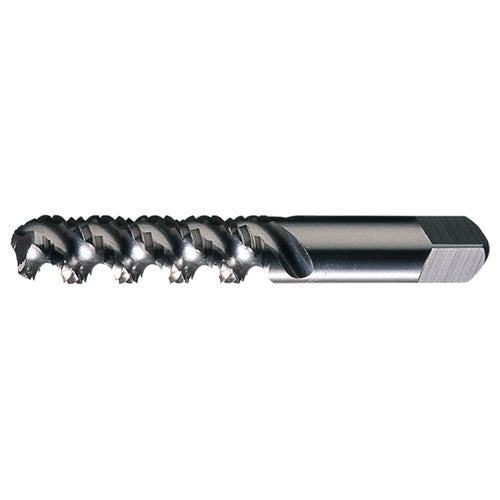M4x0.7 3 Flute D4 HSS High Helix Bottoming Chamfer General Purpose High-Spiral Tap- Bright - Exact Industrial Supply