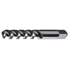 M4x0.7 3 Flute D4 HSS High Helix Bottoming Chamfer General Purpose High-Spiral Tap- Bright - Exact Industrial Supply