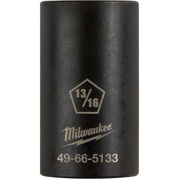 Milwaukee Tool - 1/2" Drive 13/16" Universal Thin Wall Nonsparking Deep Impact Socket - Industrial Tool & Supply
