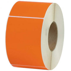 Value Collection - Pack of 4 Rolls, 1,000 Labels per Roll, 4" x 6" Orange Topcoated Facestock Thermal Labels - Industrial Tool & Supply