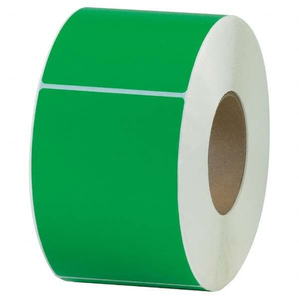 Value Collection - Pack of 4 Rolls, 1,000 Labels per Roll, 4" x 6" Dark Green Topcoated Facestock Thermal Labels - Industrial Tool & Supply