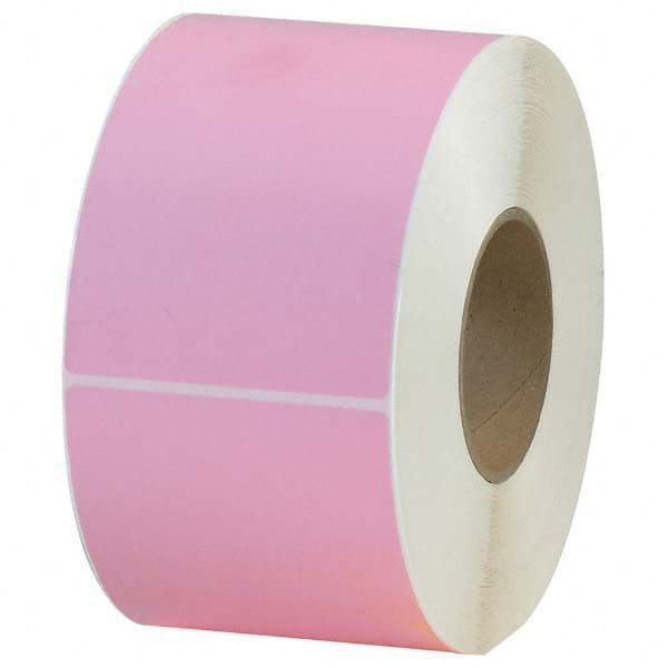 Value Collection - Pack of 4 Rolls, 1,000 Labels per Roll, 4" x 6" Pink Topcoated Facestock Thermal Labels - Industrial Tool & Supply