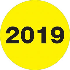 Tape Logic - 2" x 2" Fluorescent Yellow Paper Inventory Labels - Industrial Tool & Supply