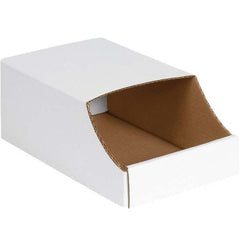 Cardboard Stack & Nest Bin: White White, Cardboard, 40 Lb Capacity