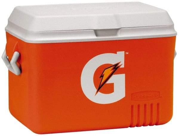 Gatorade - 48 Qt Ice Chest - Plastic, Orange/White - Industrial Tool & Supply