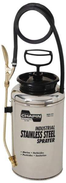 Chapin - 2 Gal Garden Hand Sprayer - Stainless Steel Tank, Wide Mouth, Reinforced Hose, For Industrial Applications - Industrial Tool & Supply