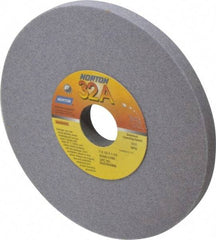 Norton - 7" Diam x 1-1/4" Hole x 1/2" Thick, L Hardness, 60 Grit Surface Grinding Wheel - Aluminum Oxide, Type 1, Medium Grade, 3,600 Max RPM, Vitrified Bond, No Recess - Industrial Tool & Supply