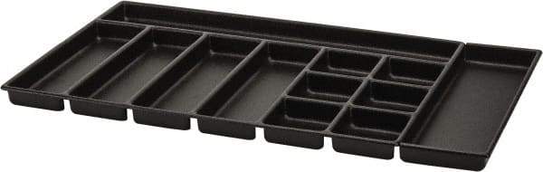 Kennedy - Tool Box Durable ABS Plastic Organizer - 30" Wide x 18-1/2" Deep x 2" High, Black, For 34" Cabinets - Industrial Tool & Supply