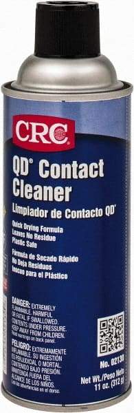 CRC - 11 Ounce Aerosol Contact Cleaner - 0°F Flash Point, 22,600 Volt Dielectric Strength, Flammable, Food Grade, Plastic Safe - Industrial Tool & Supply