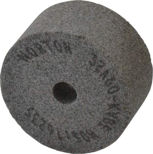 Norton - 60 Grit Aluminum Oxide Type 5 Internal Grinding Wheel - 2" Diam x 3/8" Hole x 1" Thick, 16,235 Max RPM, Type 5 Medium Grade, K Hardness, Vitrified Bond, No Recess - Industrial Tool & Supply