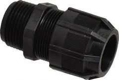Thomas & Betts - 0.31 to 0.56" Cable Capacity, Liquidtight, Straight Strain Relief Cord Grip - 3/4 NPT Thread, 2-3/16" Long, Nylon - Industrial Tool & Supply