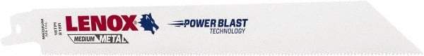 Lenox - 8" Long x 3/4" Thick, Bi-Metal Reciprocating Saw Blade - Tapered Profile, 18 TPI, Toothed Edge, Universal Shank - Industrial Tool & Supply