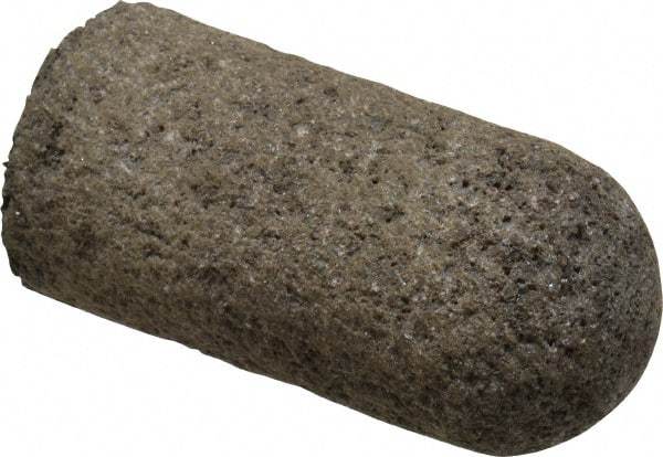 Norton - Type 18R, 1-1/2" Max Diam, 3" Head Thickness, 24 Grit Round Tip Plug - Aluminum Oxide, Very Coarse Grade, 3/8-24 Shank Thread - Industrial Tool & Supply