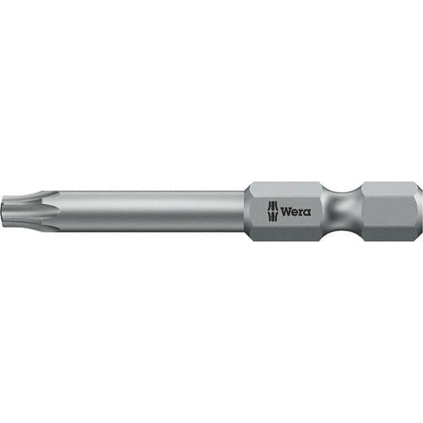 Wera - 6mm Drive IPR6 Tamperproof Torx Screwdriver Bit - 50mm OAL, Power Bit - Industrial Tool & Supply