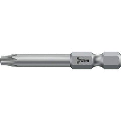 Wera - 6mm Drive IPR3 Tamperproof Torx Screwdriver Bit - 50mm OAL, Power Bit - Industrial Tool & Supply