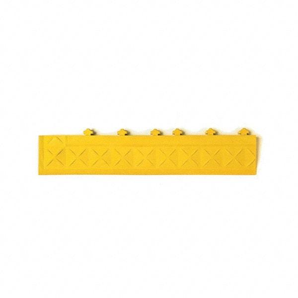 Ergo Advantage - 22" Long x 4" Wide x 1" Thick, Anti-Fatigue Modular Matting Anti-Fatigue Flooring - Male, 1 Interlocking Side, Yellow, For Dry Areas - Industrial Tool & Supply