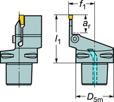 C3-RF151.23-22050-20 Capto® and SL Turning Holder - Industrial Tool & Supply