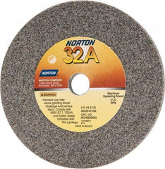 Norton - 60 Grit Aluminum Oxide Type 1 Internal Grinding Wheel - 4" Diam x 1/2" Hole x 1/4" Thick, 8,120 Max RPM, Type 1 Medium Grade, K Hardness, Vitrified Bond - Industrial Tool & Supply