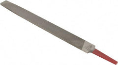 Simonds File - 12" Long, Smooth Cut, Flat American-Pattern File - Double Cut, Tang - Industrial Tool & Supply