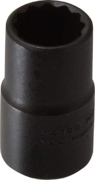 Proto - 9/16", 1/2" Drive, Standard Hand Socket - 12 Points, 1-1/2" OAL, Alloy Steel, Black Finish - Industrial Tool & Supply