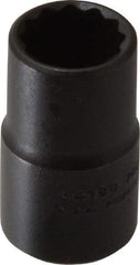 Proto - 9/16", 1/2" Drive, Standard Hand Socket - 12 Points, 1-1/2" OAL, Alloy Steel, Black Finish - Industrial Tool & Supply