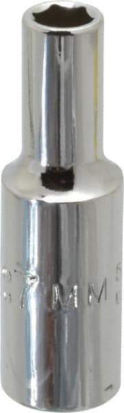 Proto - 3/8" Drive, Deep Hand Socket - 6 Points, 2-1/8" OAL, Chrome Finish - Industrial Tool & Supply