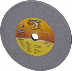 Norton - 60 Grit Aluminum Oxide Type 1 Internal Grinding Wheel - 5" Diam x 1/2" Hole x 1/4" Thick, 4965 Max RPM, Type 1 Medium Grade, K Hardness, Vitrified Bond, No Recess - Industrial Tool & Supply