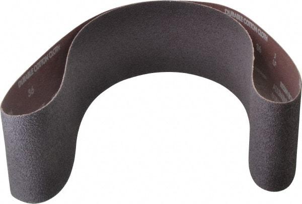 Norton - 4" Wide x 54" OAL, 36 Grit, Aluminum Oxide Abrasive Belt - Aluminum Oxide, Very Coarse, Coated, X Weighted Cloth Backing, Series R228 - Industrial Tool & Supply