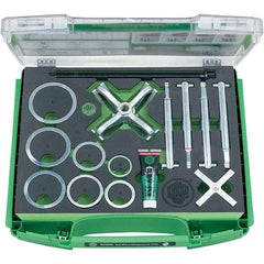 KUKKO - 21 Piece, 5/8 to 3-7/8" Spread, Blind Hole Puller Set - 1 Bolt, 8 Jaws, 6-3/16" Reach - Industrial Tool & Supply