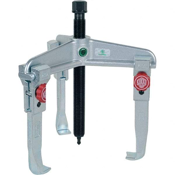 KUKKO - 3 Jaw, 1-1/2" to 7-7/8" Spread, 7-1/2 Ton Capacity, Reversible Puller - 5-7/8" Reach, For Bearings, Gears, Discs, Bushings, Seals - Industrial Tool & Supply